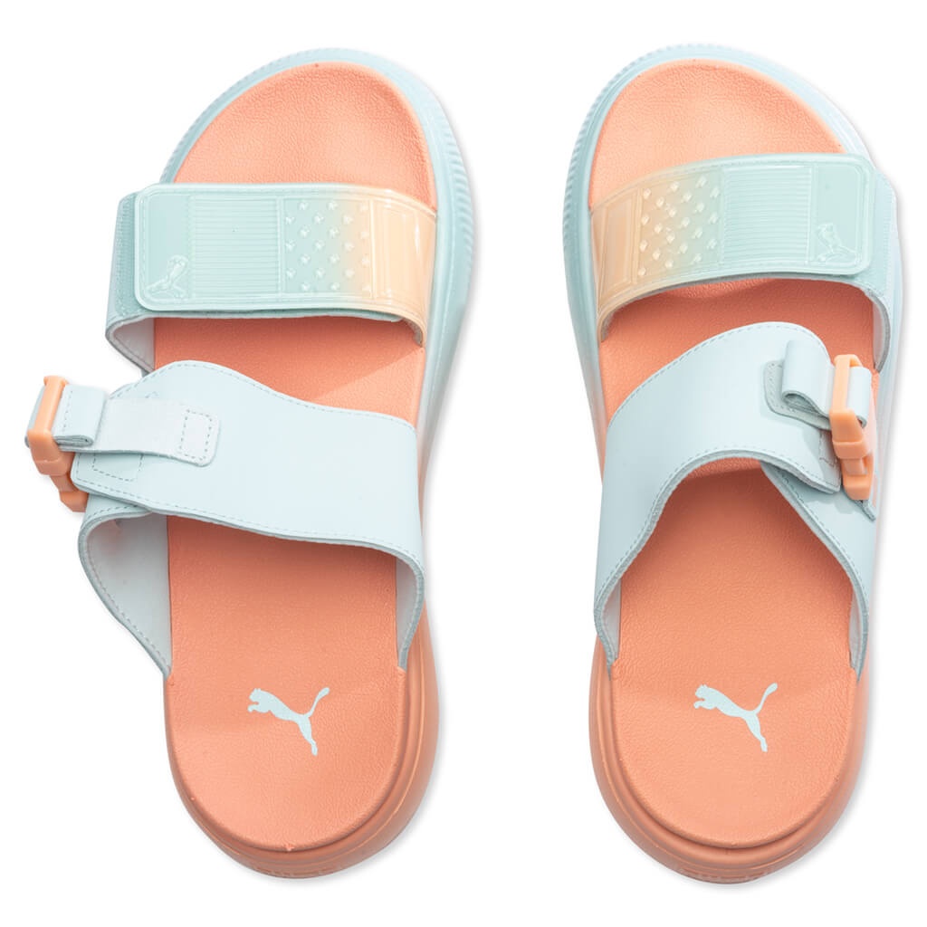 SUEDE MAYU SANDAL SUMMER CAMP - NITRO BLUE/PEACH PINK - 2