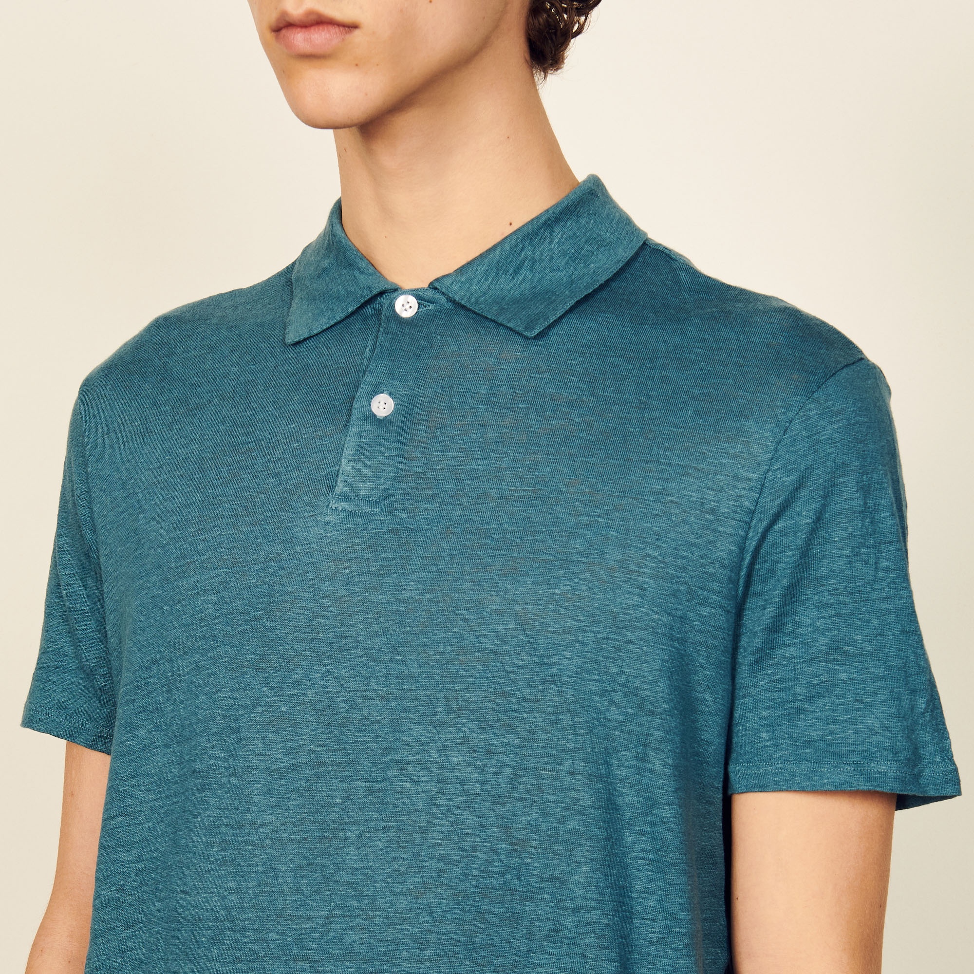 Linen polo shirt - 5
