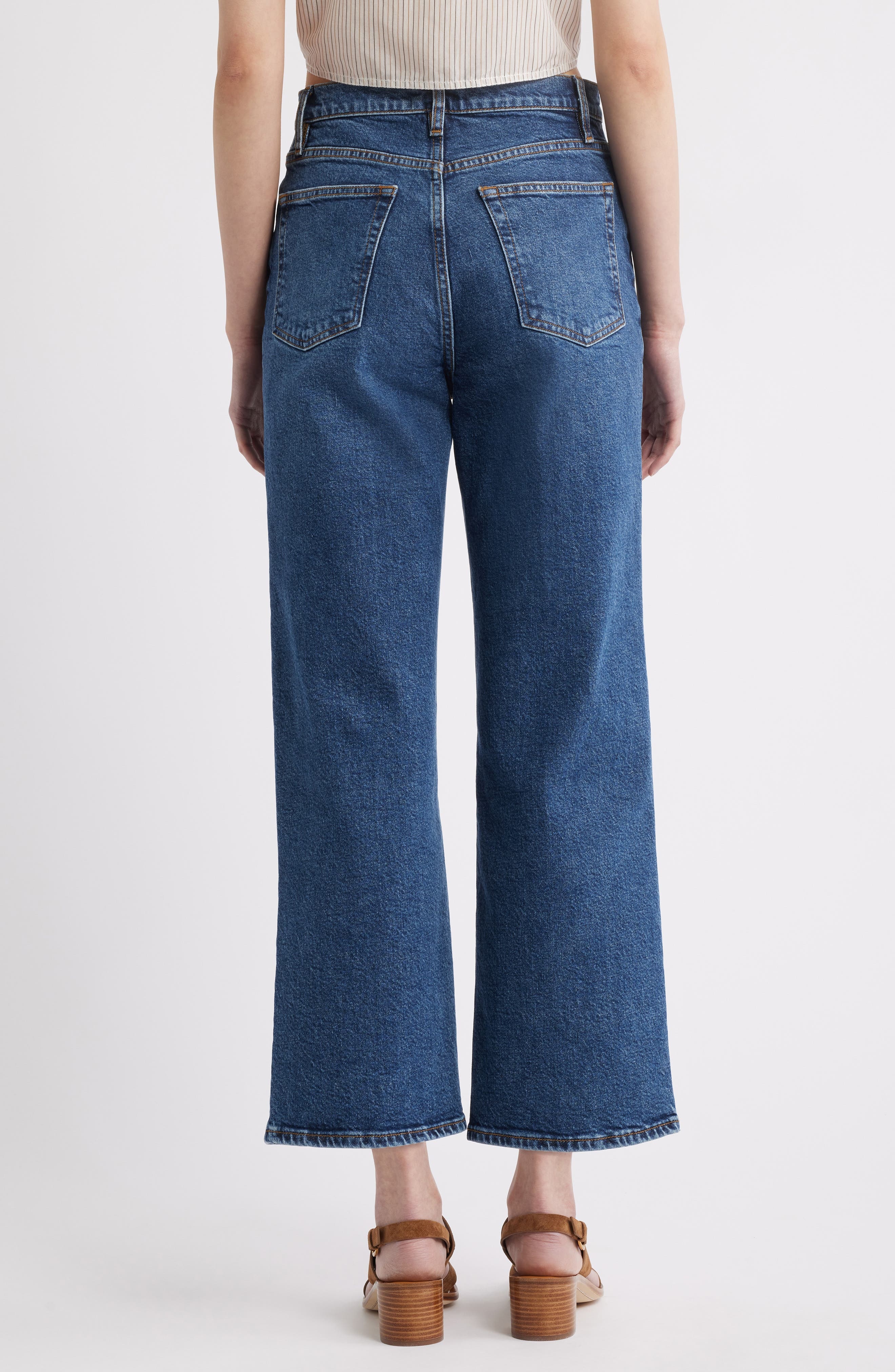 FRAME The Wide High Waist Ankle Wide Leg Jeans in Archie at Nordstrom - 2