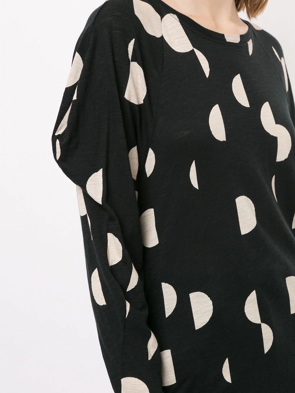 circle print long-sleeve top - 5