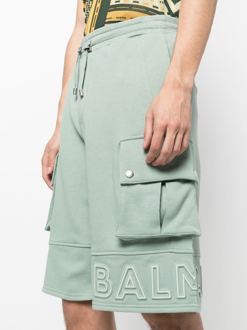 embossed-logo cotton bermuda shorts 5