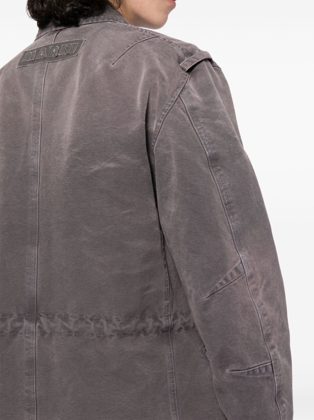 padded denim shirt jacket - 5