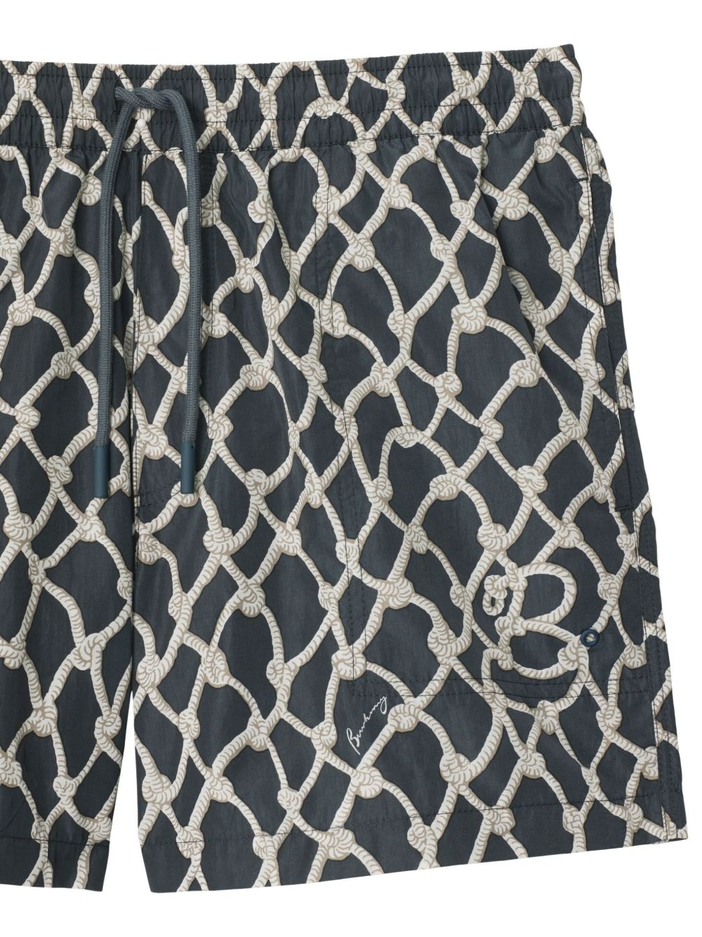 nautical knot-print swim shorts - 2