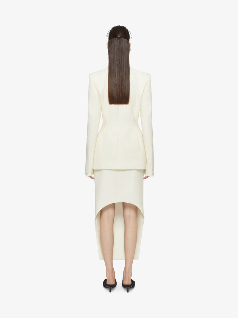 SLIM FIT JACKET IN WOOL AND MOHAIR WITH SATIN COLLAR 4