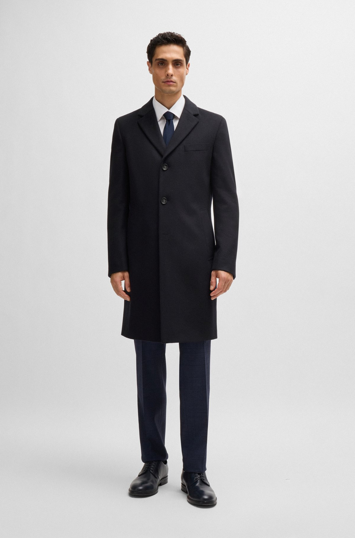 SLIM-FIT COAT IN WOOL AND CASHMERE - 2