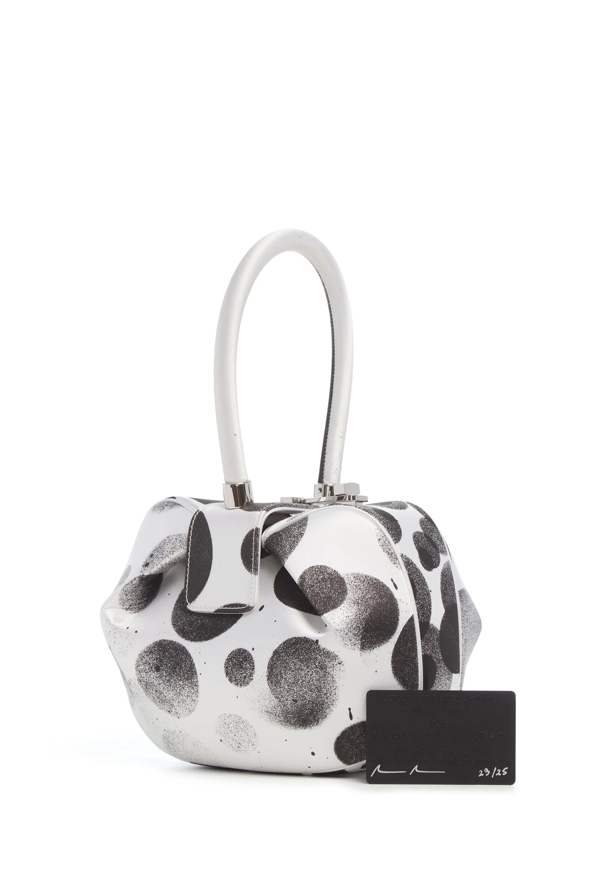 Adam Pendleton x Gabriela Hearst Nina Bag in Black & White Satin № 23 - 1