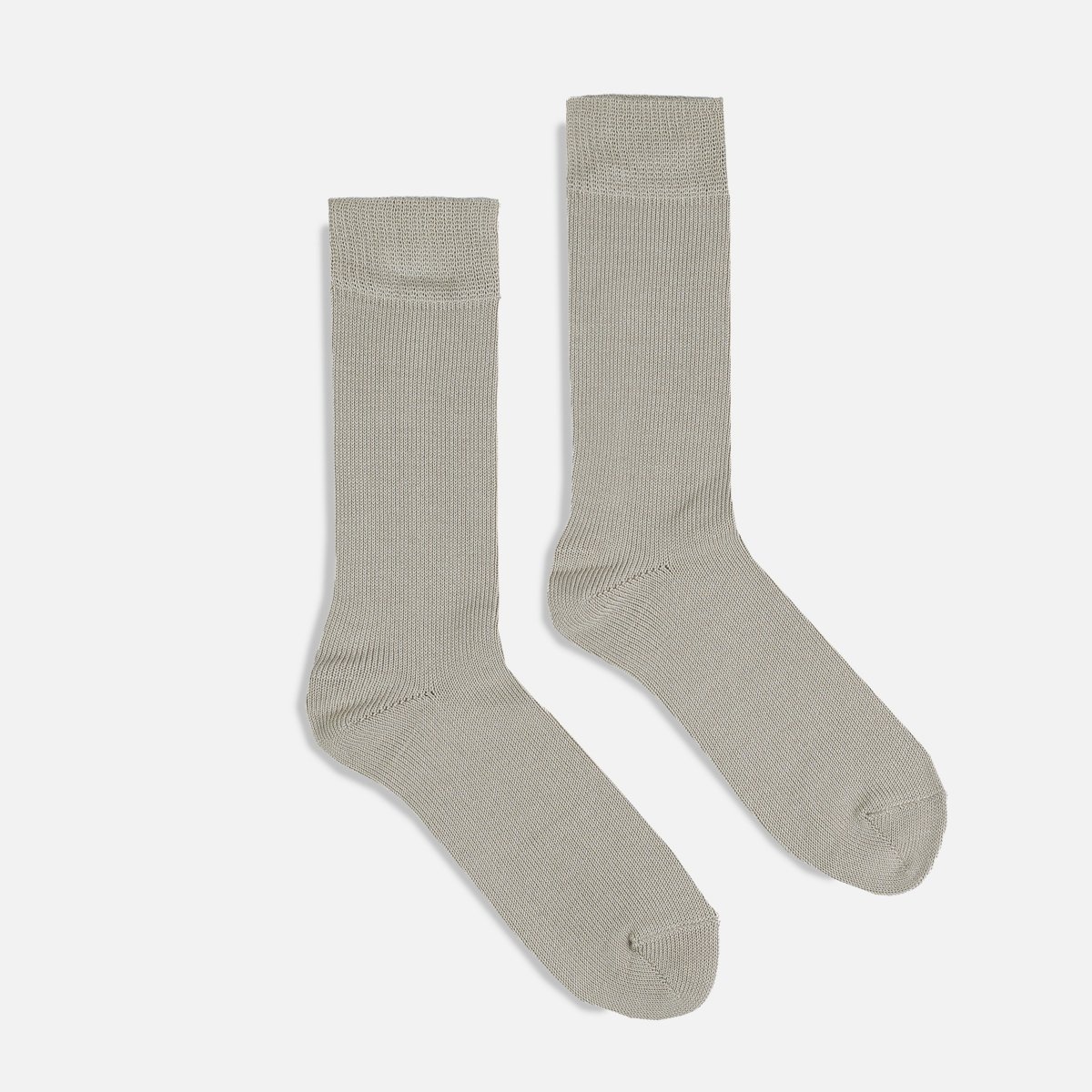 DEC-MER-BEI Decka Plain Mercerized Socks - Beige - 1