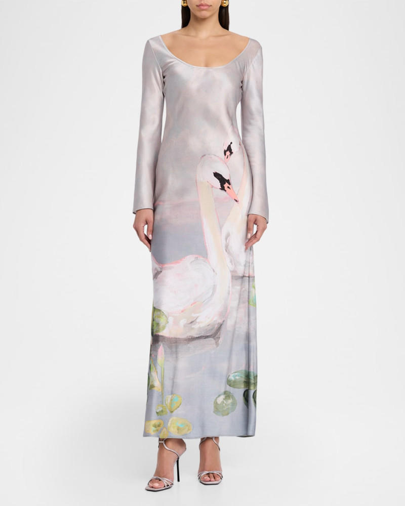 Acler Callaly Satin Maxi Dress outlook