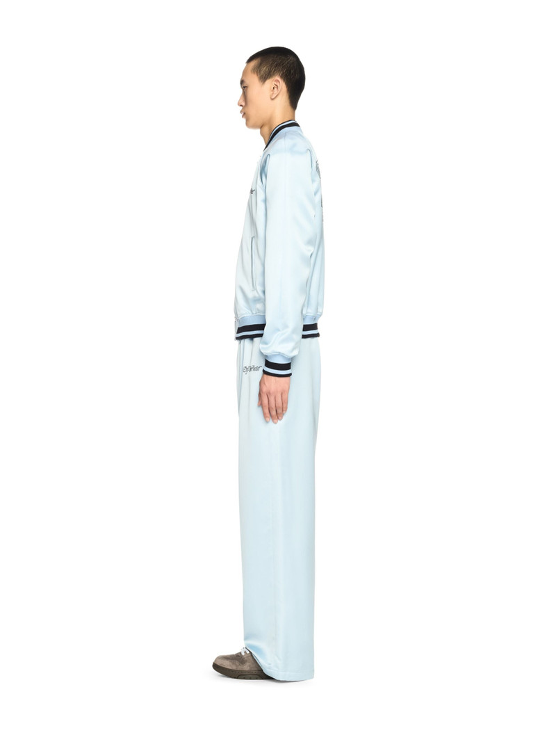 Sky Blue College Satin Souvenir Jacket 3