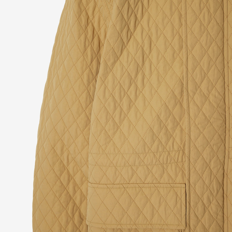 Check Hood Quilted Nylon Jacket 7