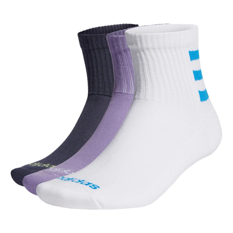 adidas neo Alphabet Stripe Athleisure Casual Sports Socks Unisex 1 3 Pairs dark grey Navy Blue / Pur 1