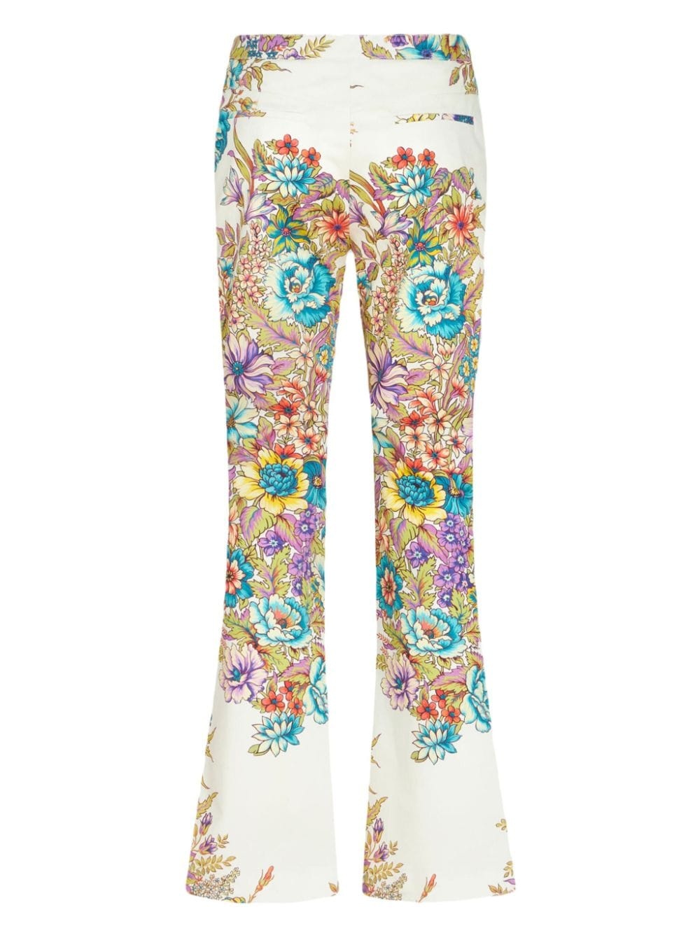 floral-print flared trousers - 7