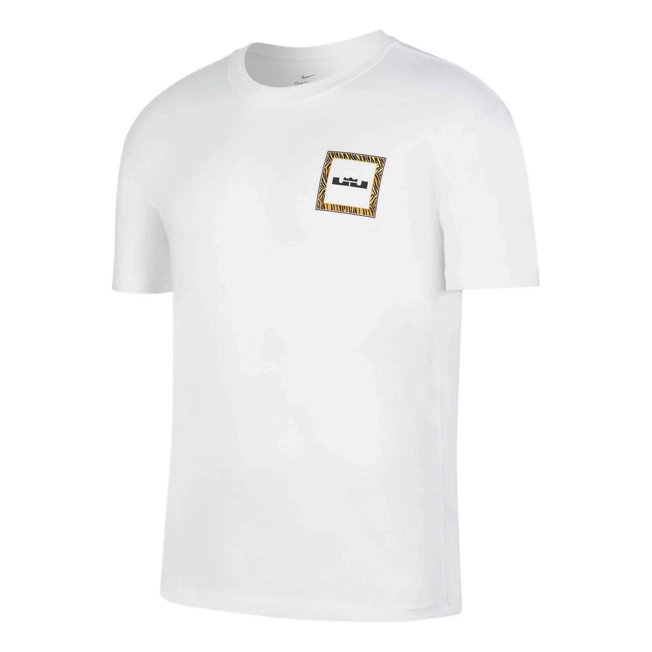 Nike Back Stripe Pattern Printing Basketball Round Neck Casual Short Sleeve White DQ1882-100 - 1