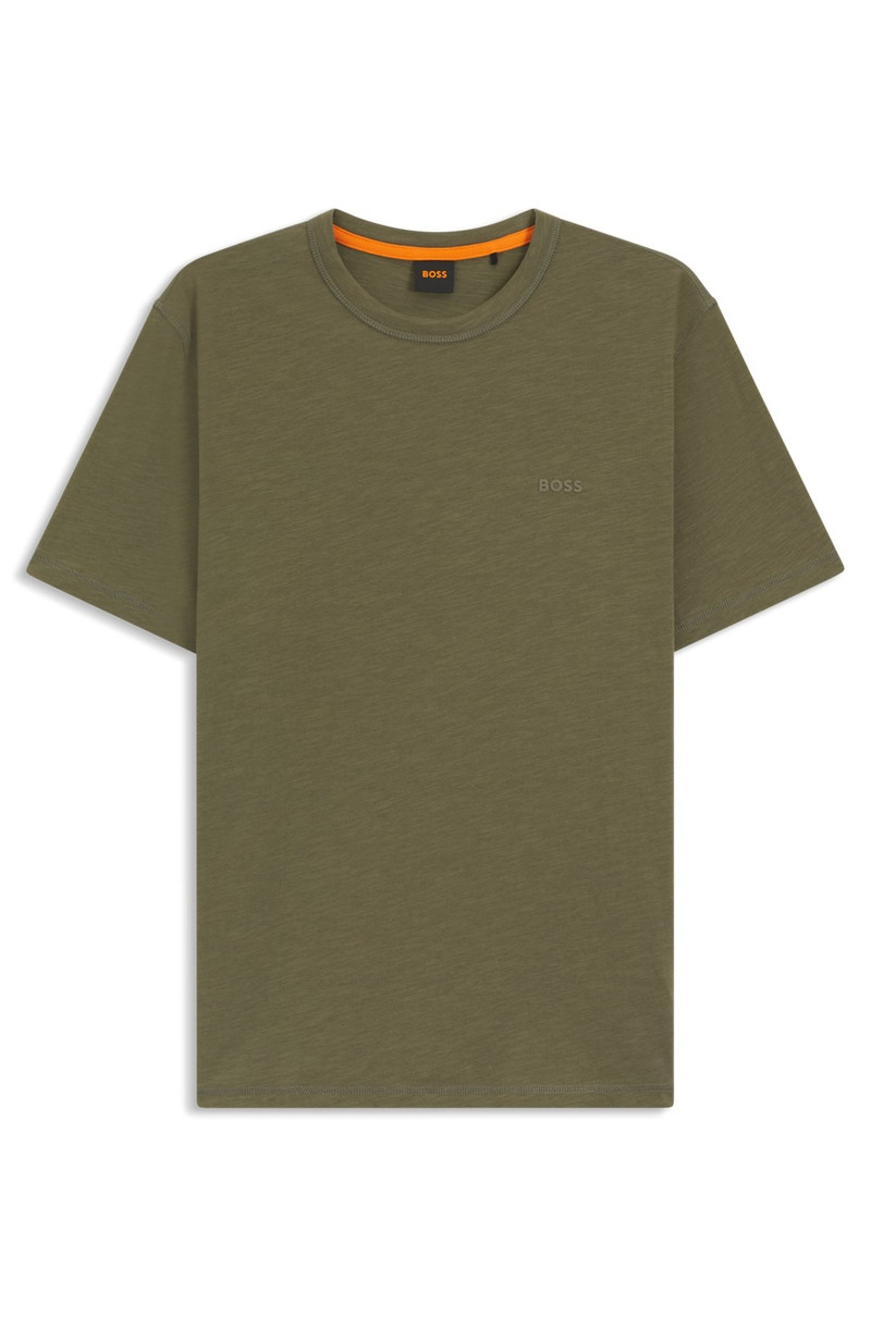REGULAR-FIT T-SHIRT IN COTTON WITH MOULINE LOGO - 1