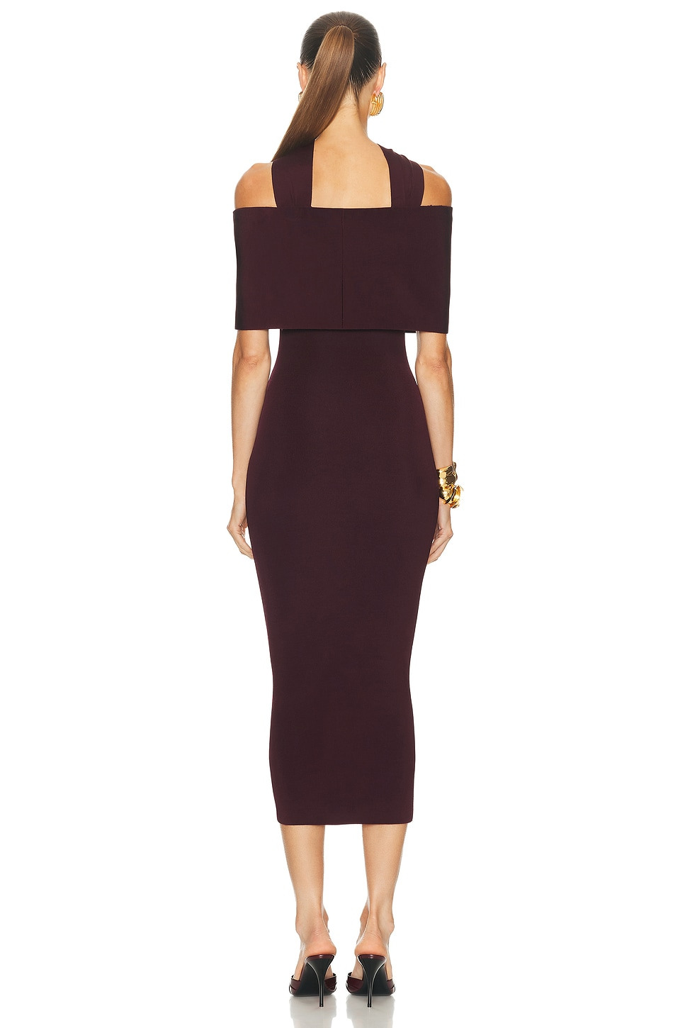 Scarf Detail Midi Dress - 3