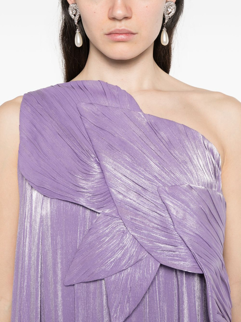 Amabe pleated one-shoulder maxi dress 5