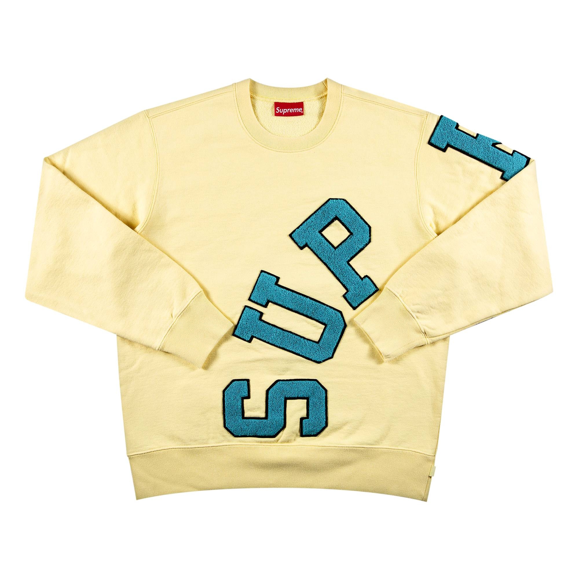 Supreme Big Arc Crewneck 'Light Yellow' - 1