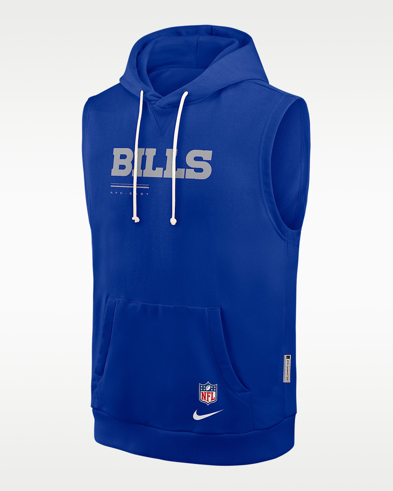 Buffalo Bills Sideline Men's Nike Dri-FIT NFL Sleeveless Pullover Hoodie 1