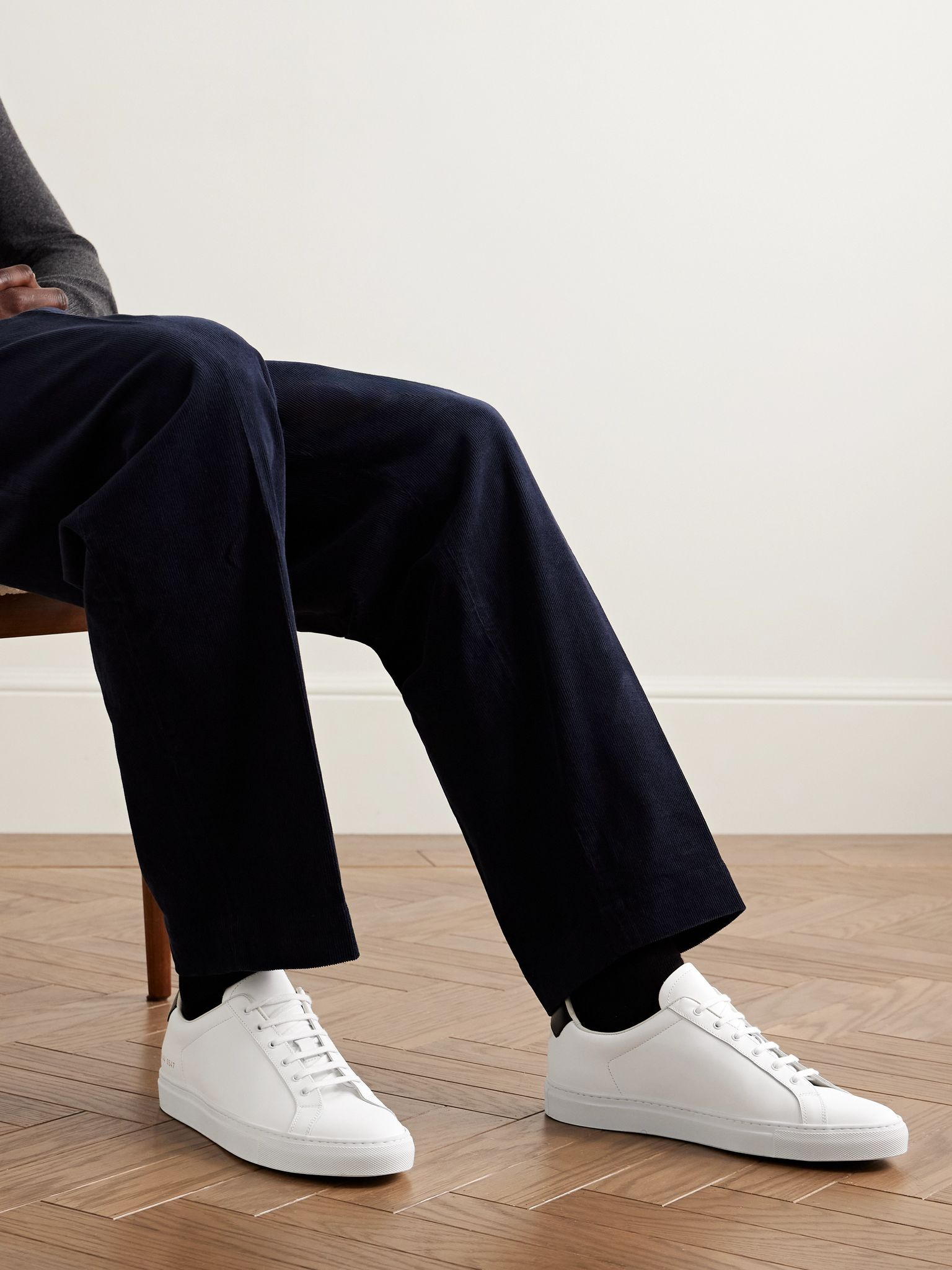 Retro Classic Leather Sneakers White - 2