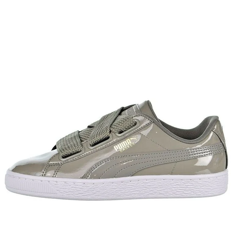 (WMNS) PUMA Basket Heart Patent Silver/Grey 363073-12 - 1