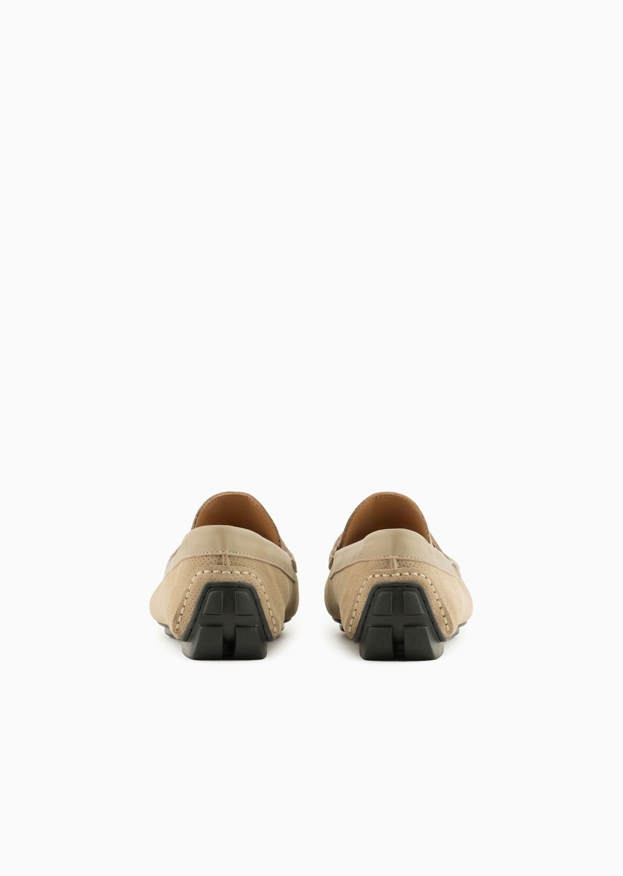 Micro-perforated suede driving loafers - 7