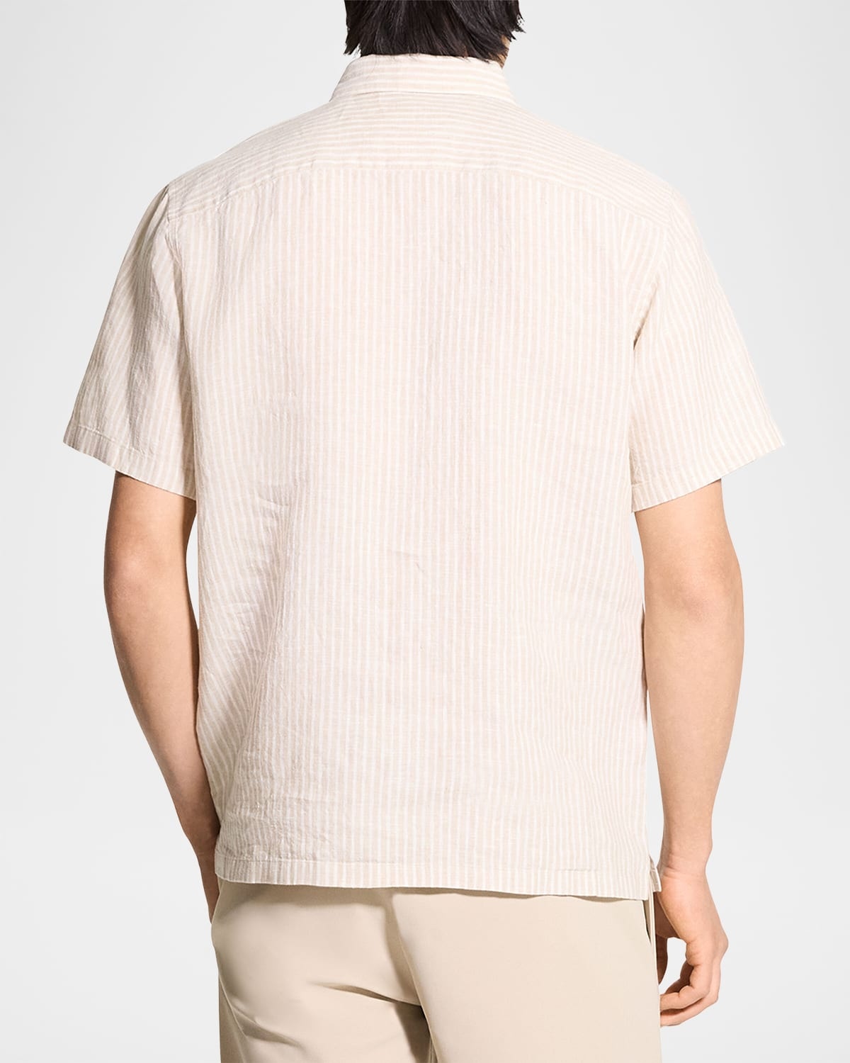 Men's Irving Linen Summer Stripe Short-Sleeve Shirt - 3