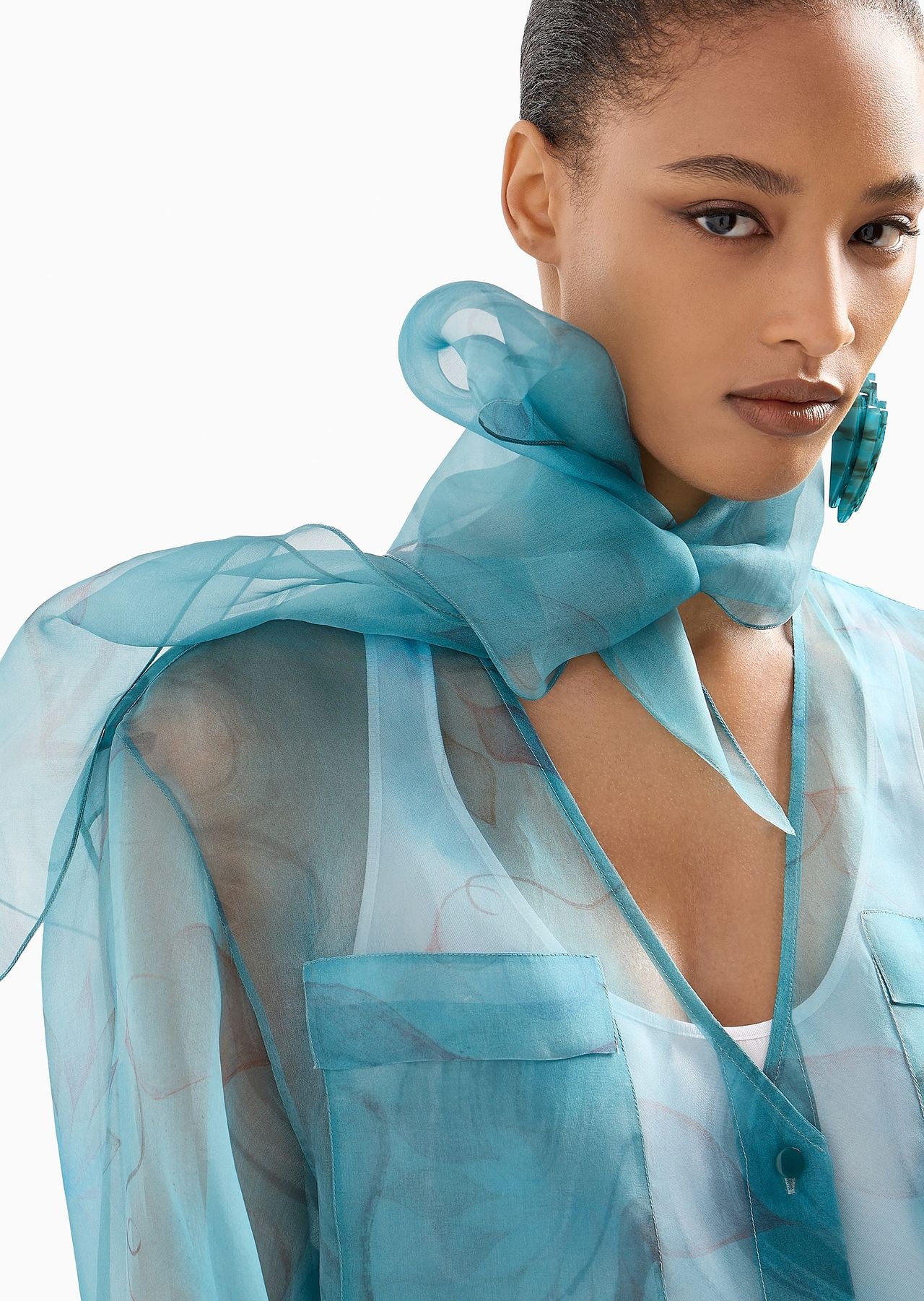Floral-print, silk-organza shirt - 6