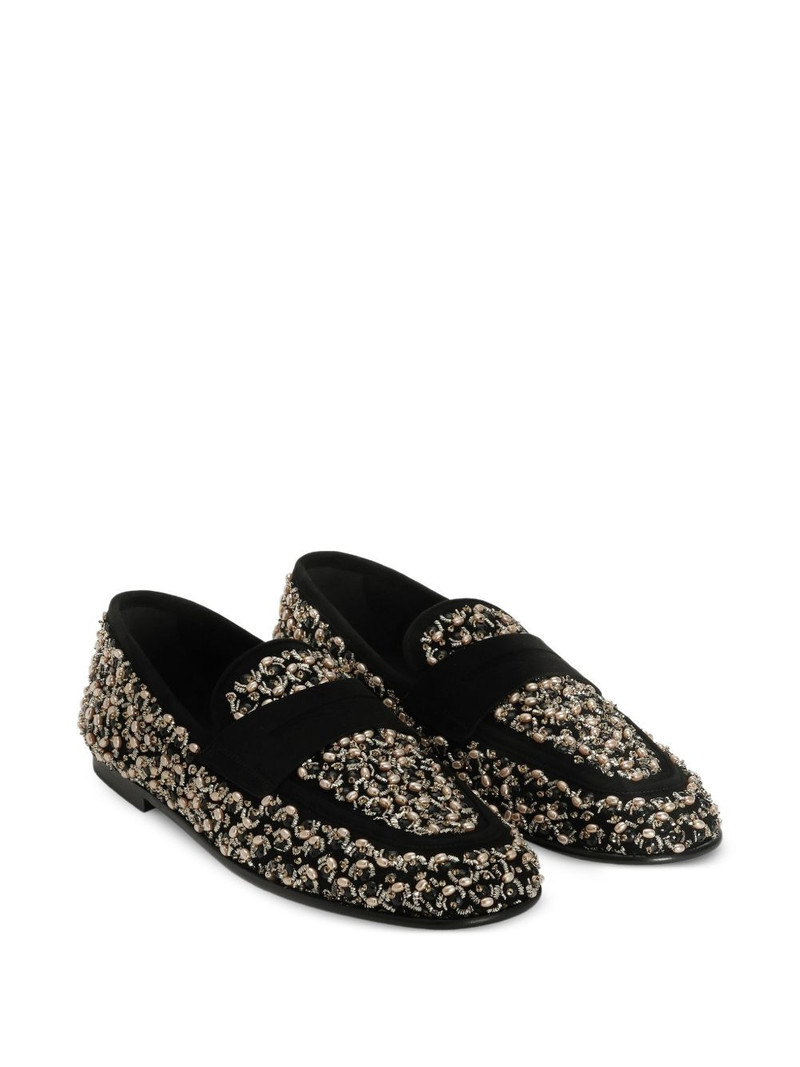 Dolce & Gabbana embellished band slippers outlook
