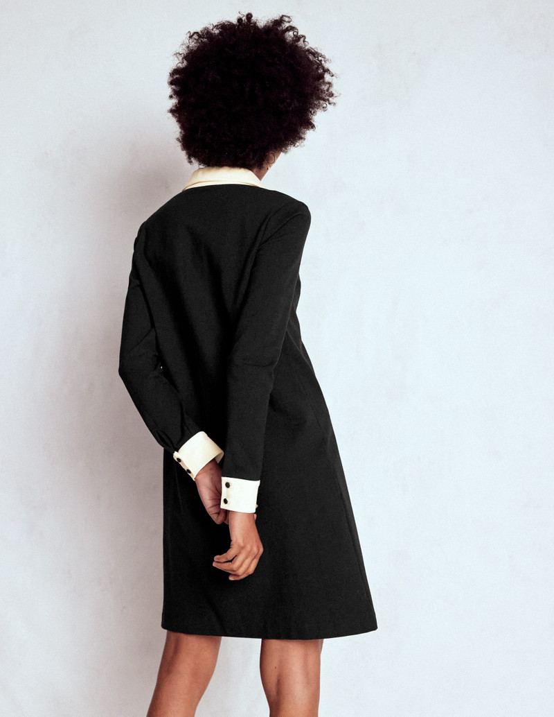 Georgina Ponte Dress-Black & White 4