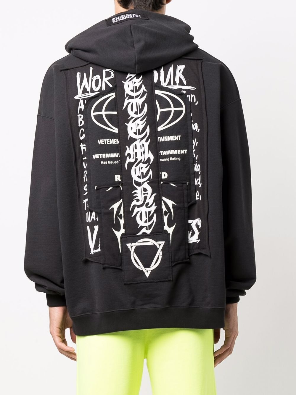 J'Adore Hardcore patchwork hoodie - 5