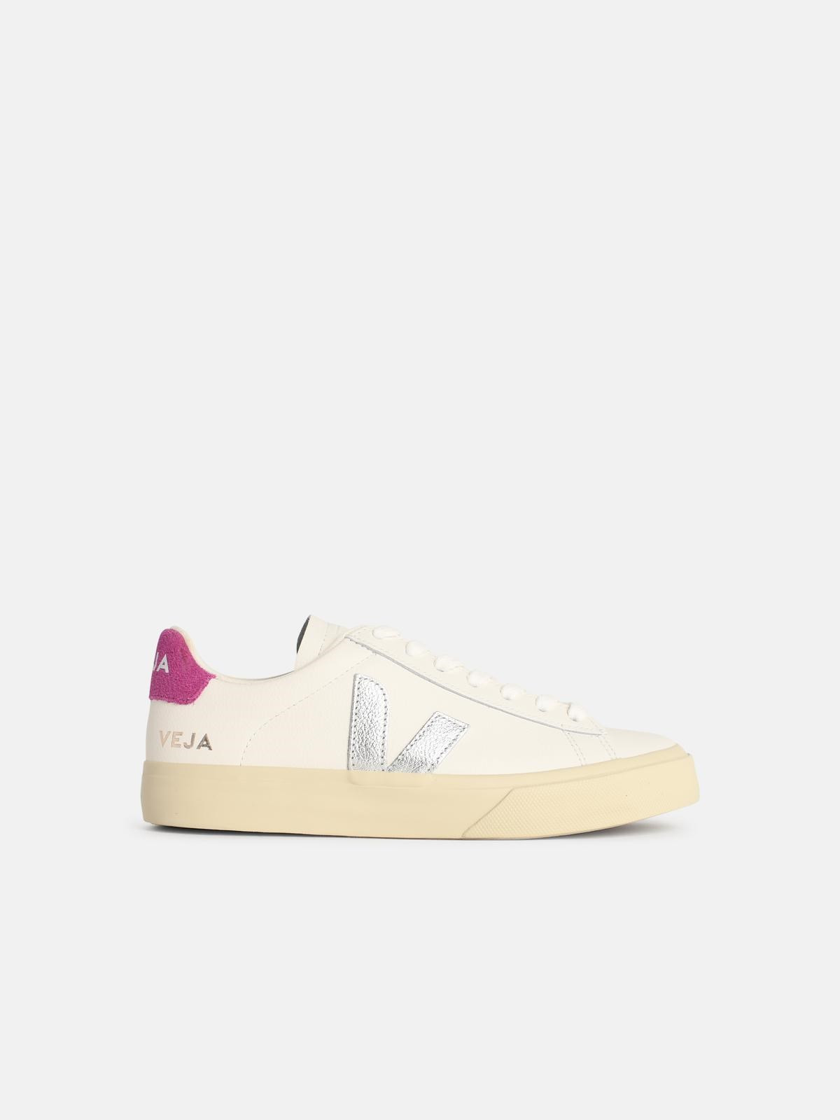 'CAMPO' WHITE LEATHER SNEAKERS - 1