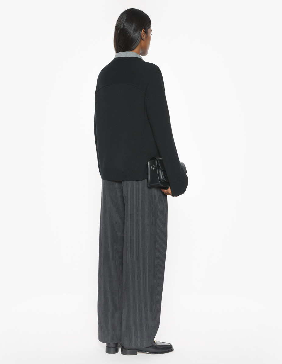 MERINO WOOL COMFORT V-NECK JUMPER - 5