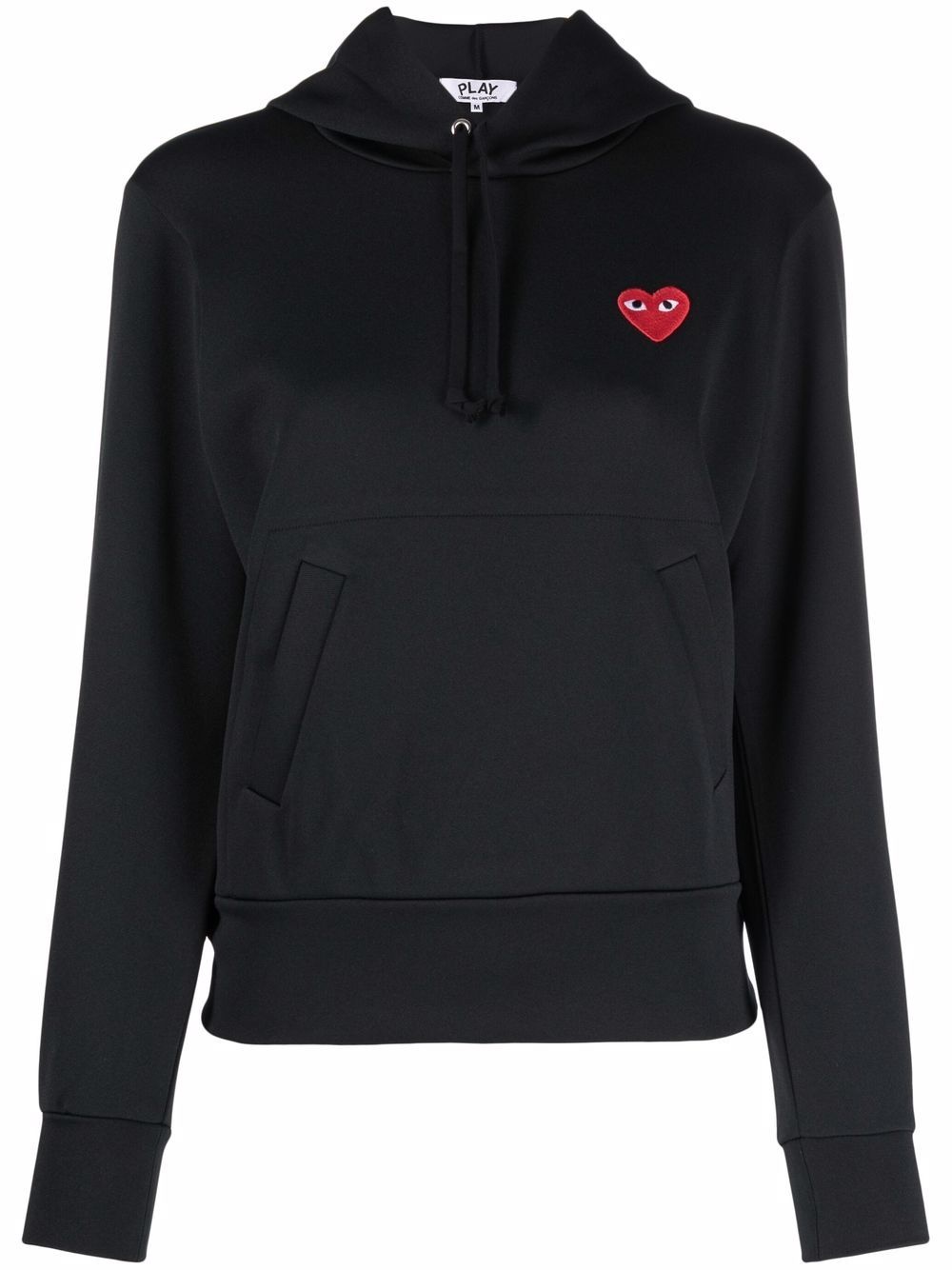 heart-embroidered pullover hoodie - 1