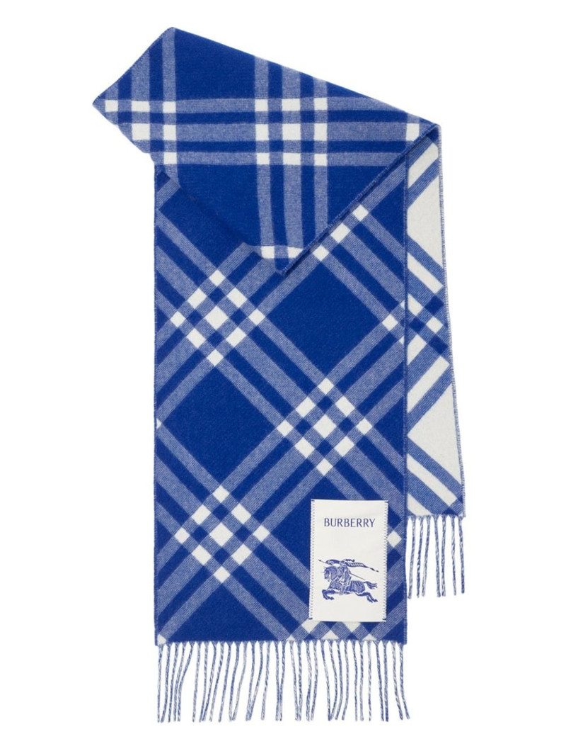 Burberry check cashmere scarf outlook