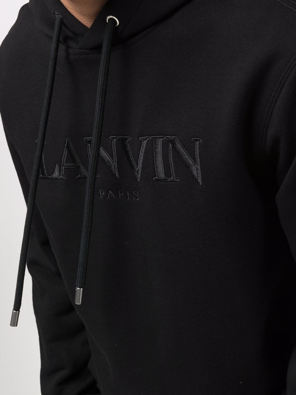 logo-embroidered hoodie - 5