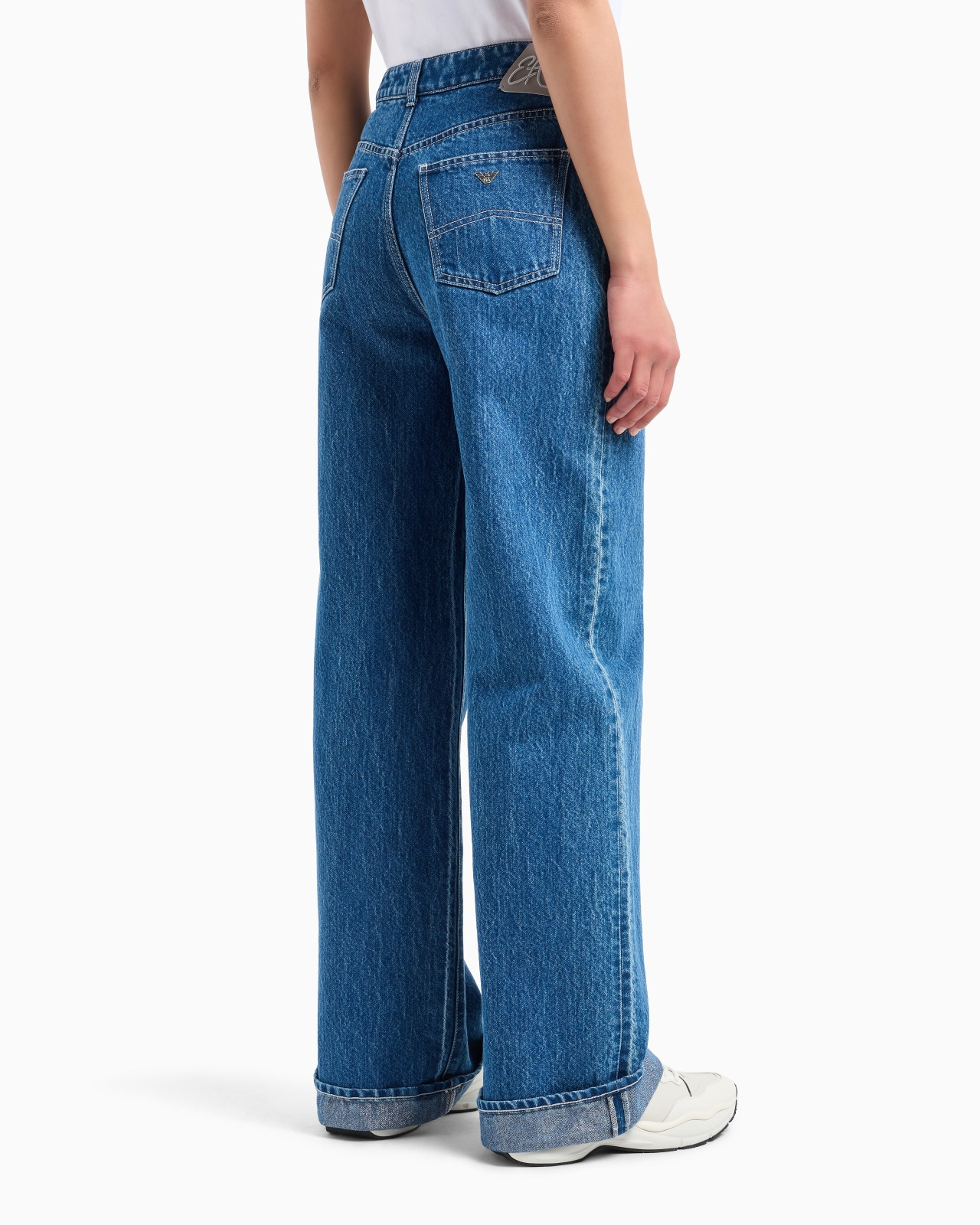J8B MID-RISE JEANS WITH AN EXTRA WIDE LEG IN LUREX DENIM - 3