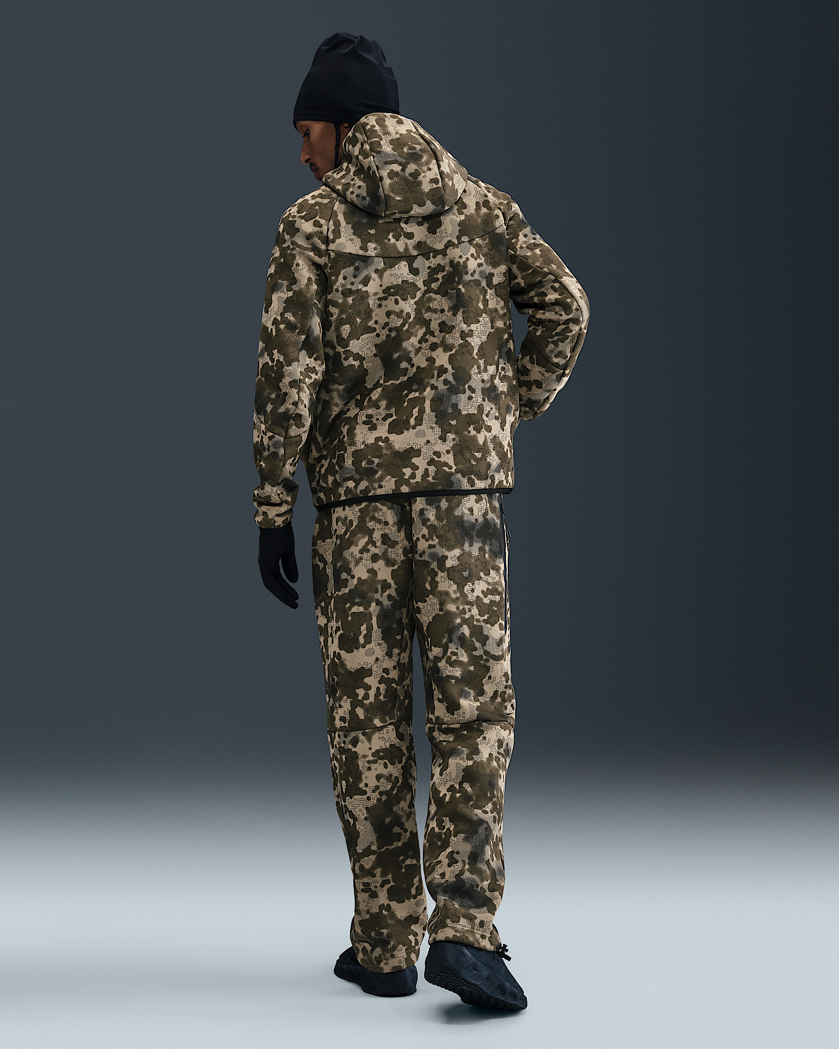 Nike Tech Men's Full-Zip Fleece Camo Windrunner Jacket - 5