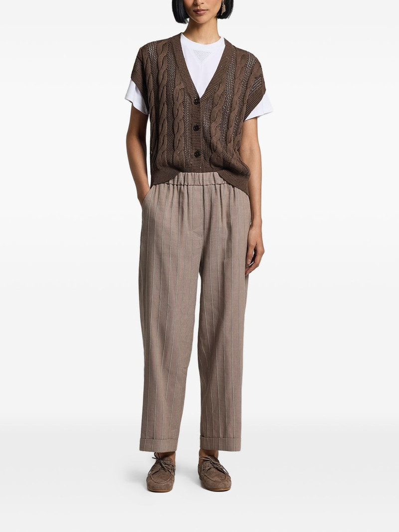 PESERICO sequinned cordonet cardigan outlook