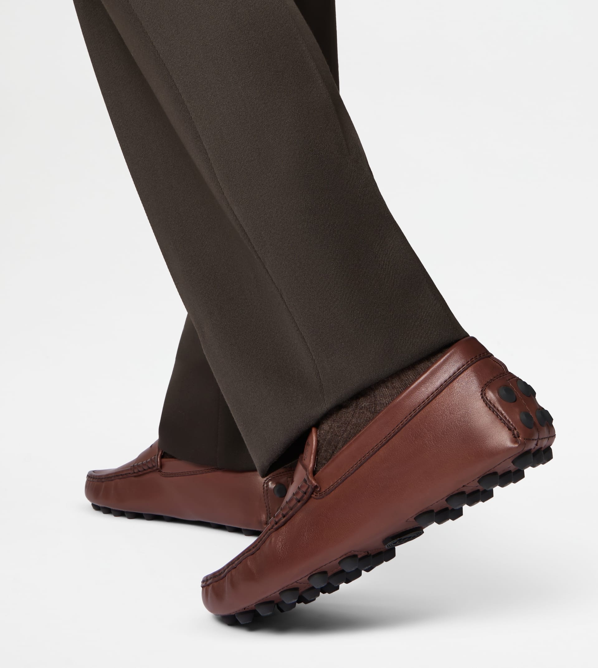 TOD'S GOMMINO BUBBLE IN LEATHER - BROWN - 2
