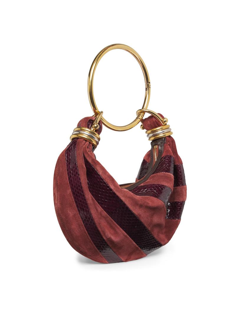 Women's Mini Bracelet Leather Hobo Bag - Crafty Brown 4