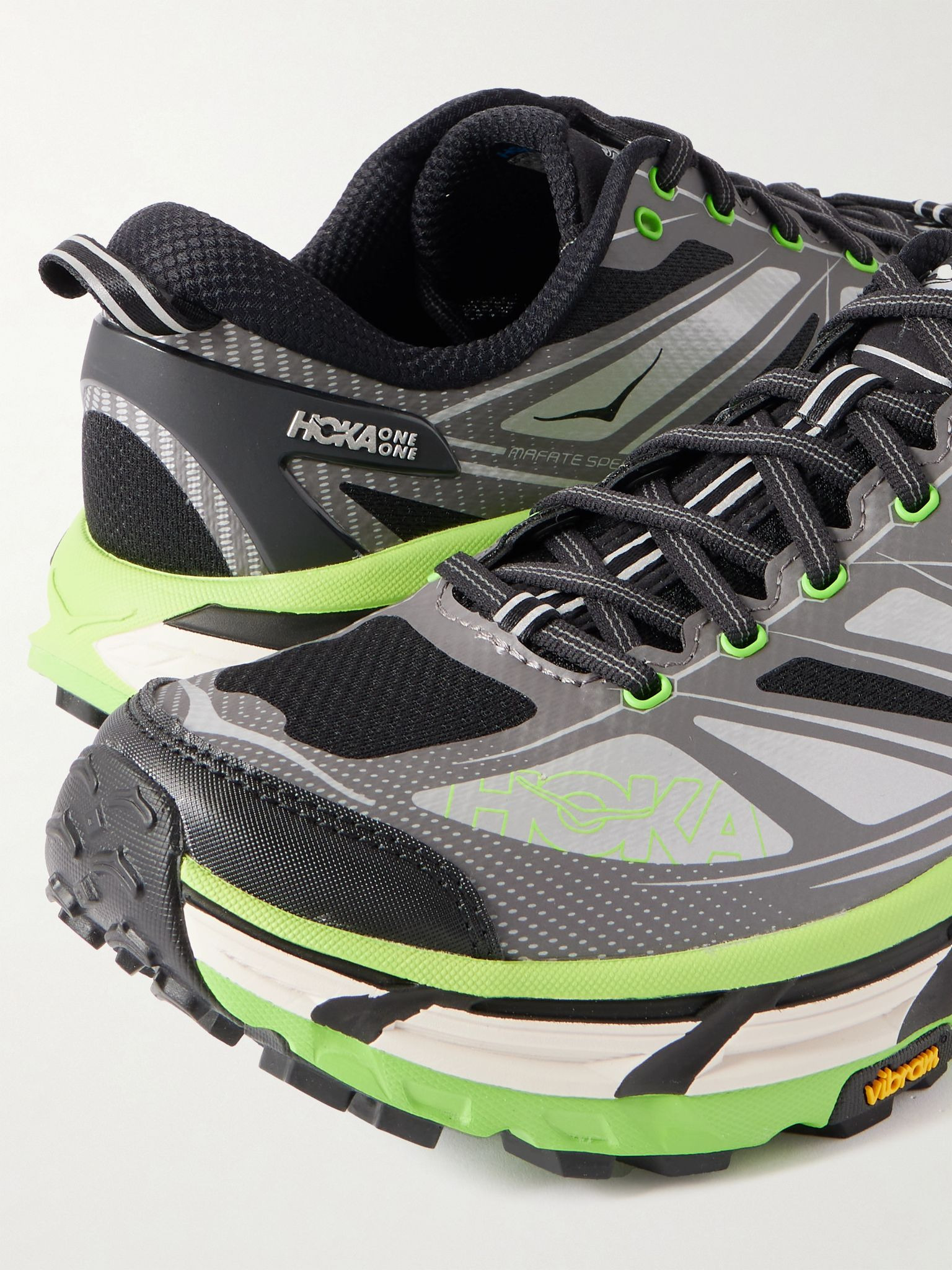 Mafate Speed 2 Rubber and Mesh Running Sneakers Green - 5