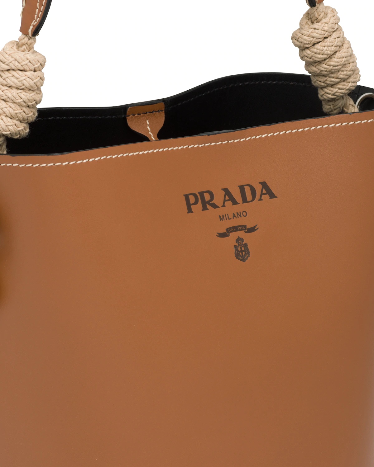 Leather Prada Tambour Bucket Bag - 6