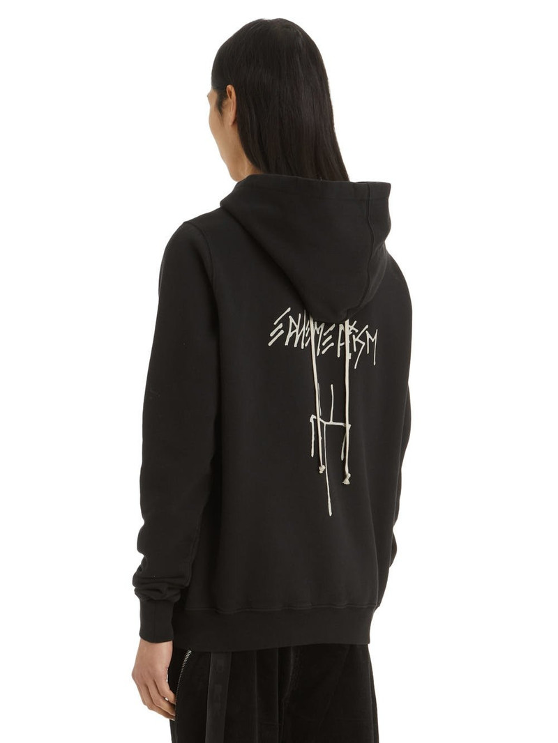 Rick Owens DRKSHDW Granbury Tie-Detailed Organic Cotton-Jersey Hoodie outlook