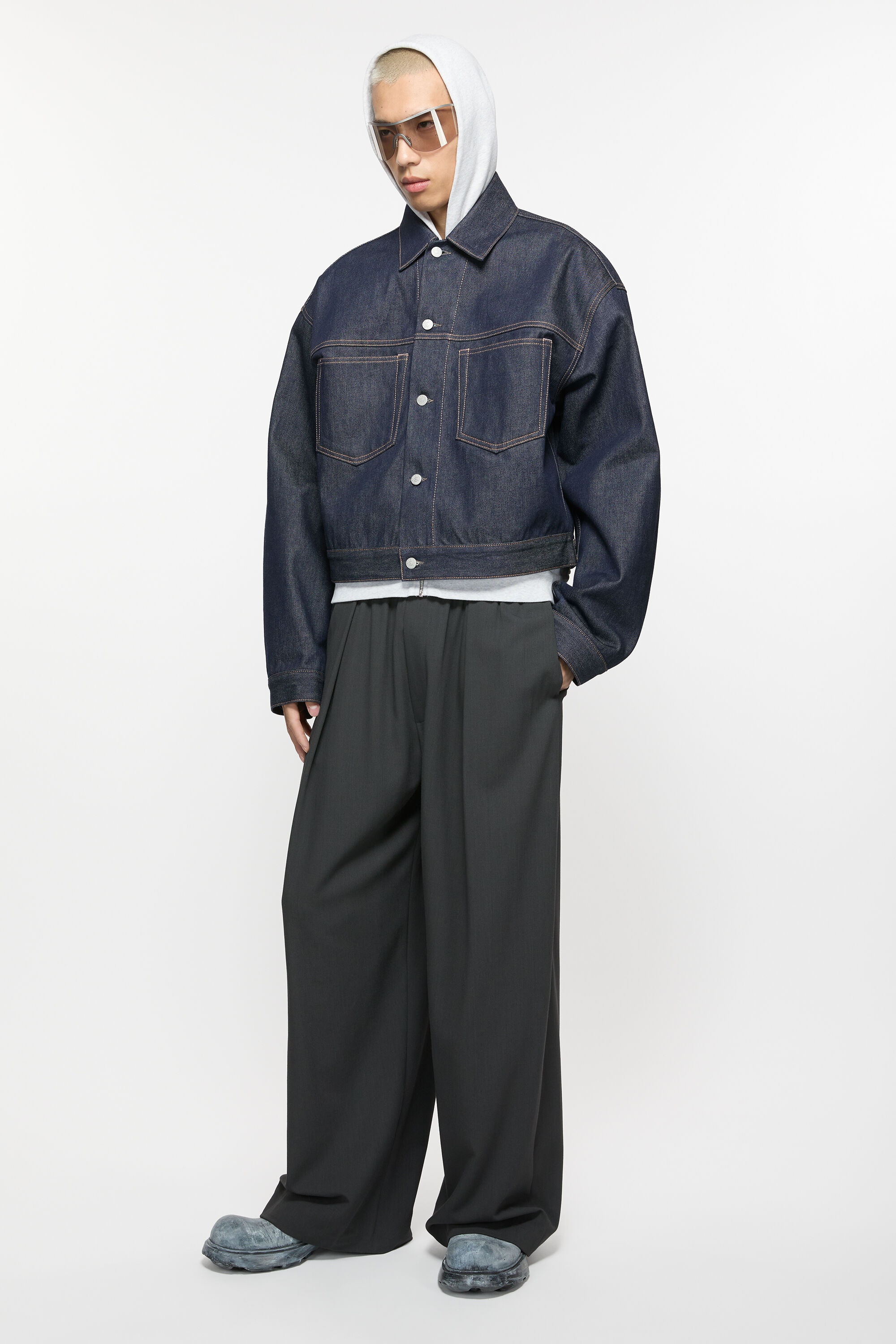 Acne Studios::ダウンジャケット:48[RESALE] Acne Studios Denim jacket - Boxy fit - Indigo blue | REVERSIBLE