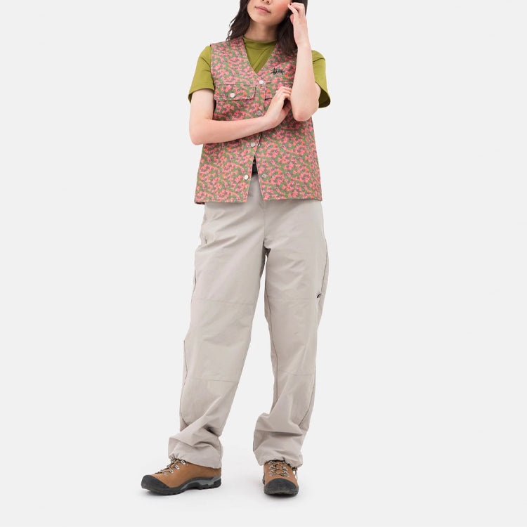 (WMNS) Stussy Sycamore Canvas Vest 'Flower' 215153 - 3
