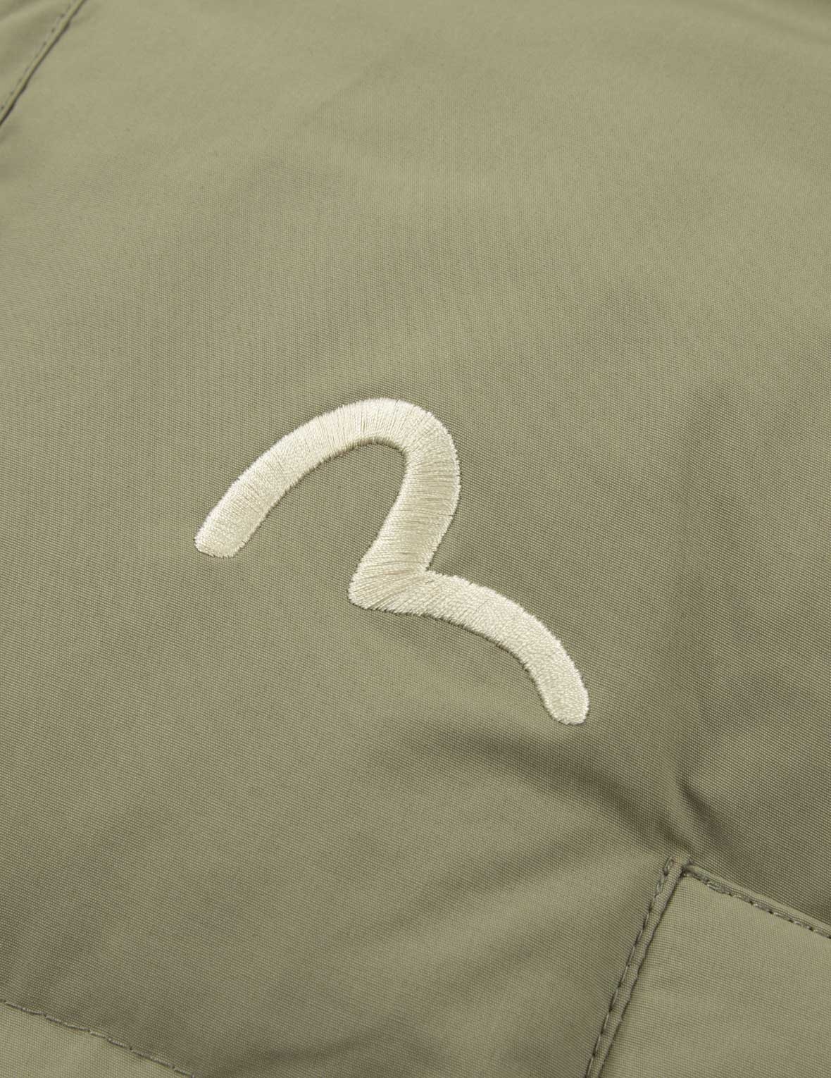 Seagull Embroidery Loose Fit Down Jacket - 4