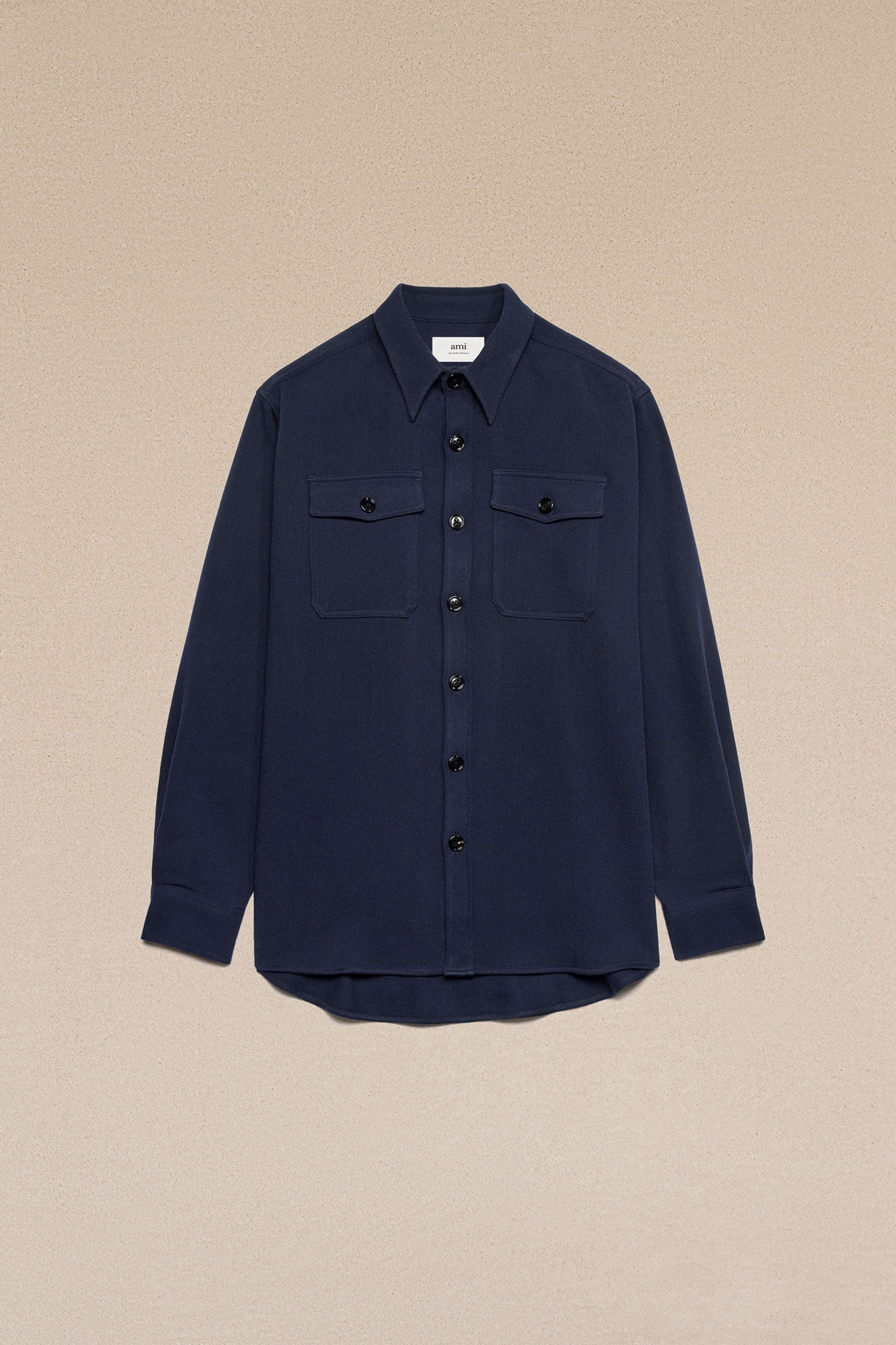 【関税込み】AMI PARIS OVERSHIRT WITH CHEST POCKET AMI Paris Overshirt With Chest Pocket | REVERSIBLE