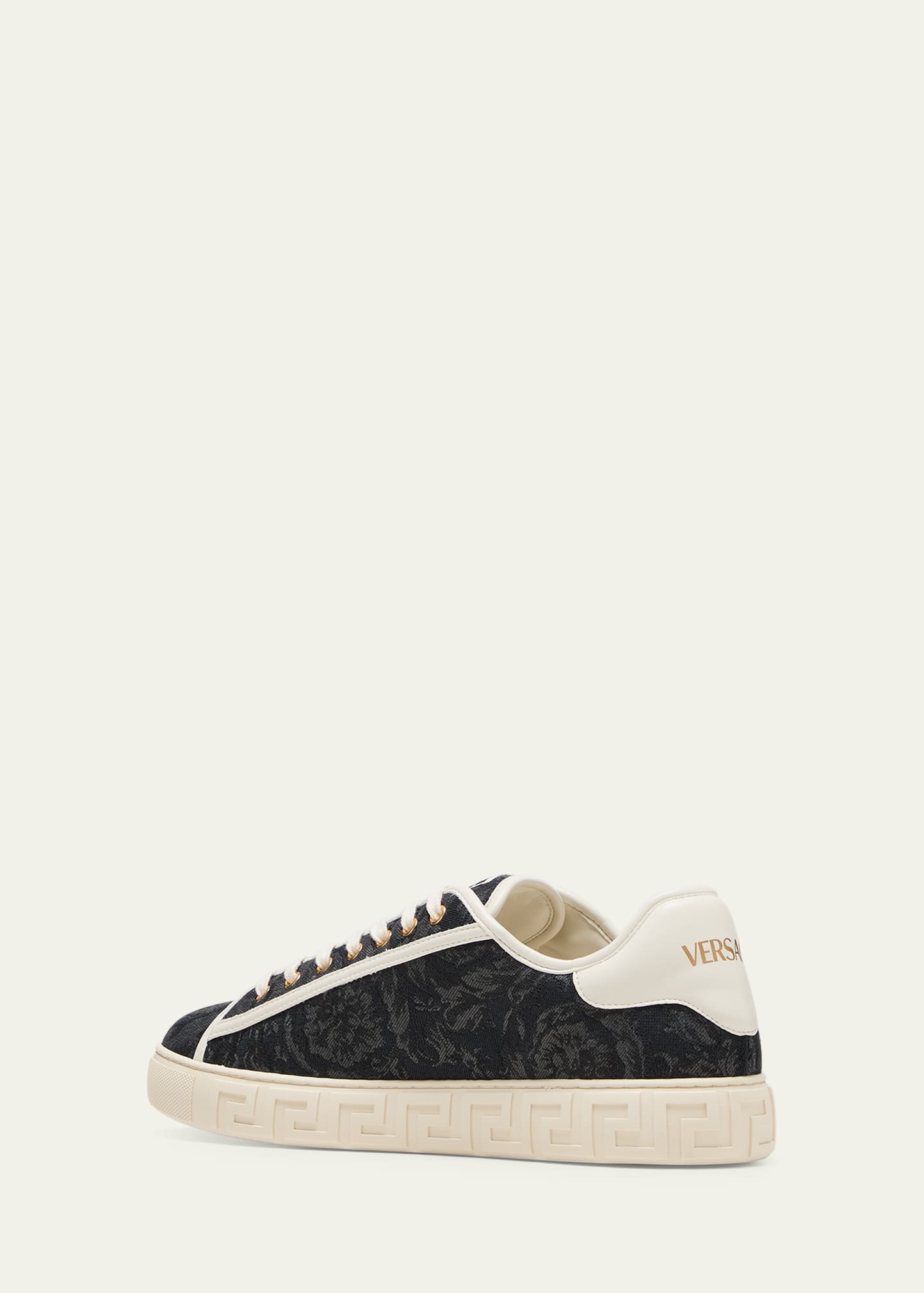 Men's La Greca Baroque Canvas Low-Top Sneakers - 4