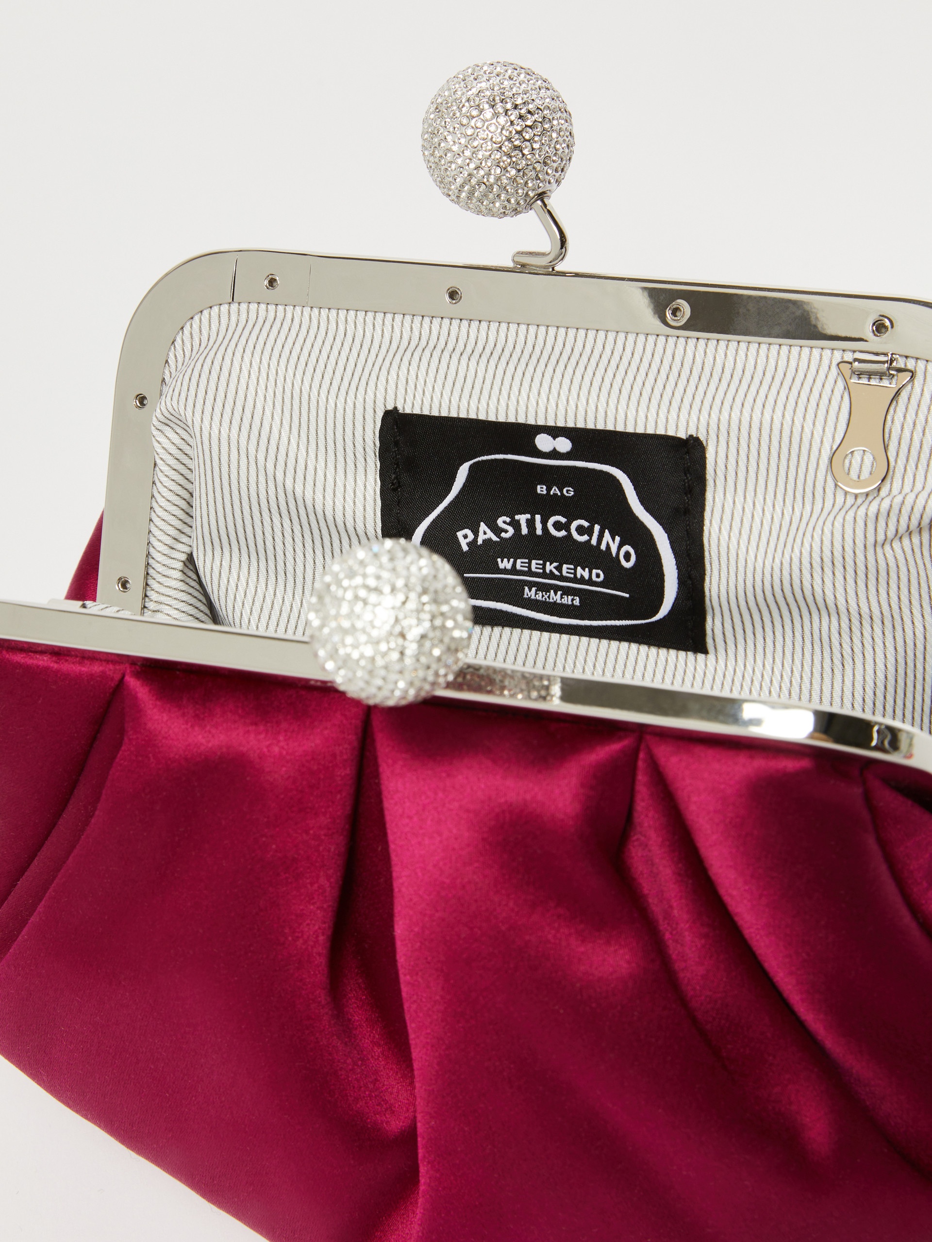 EMMY Small satin Pasticcino Bag with rhinestones - 6