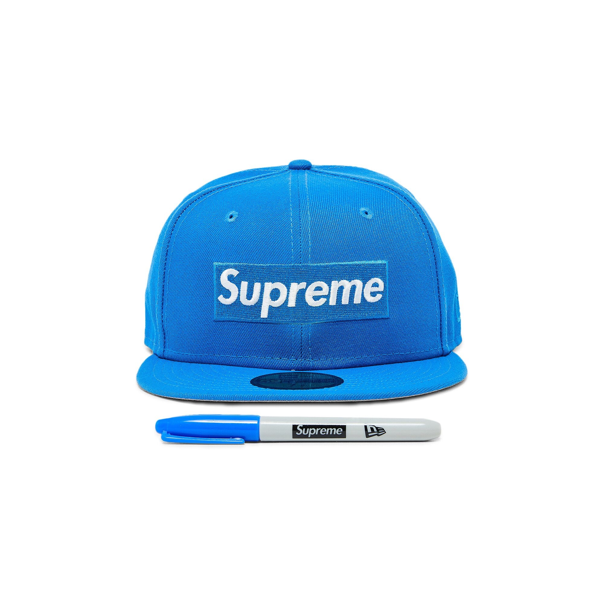 Supreme Sharpie Box Logo New Era 'Blue' - 1